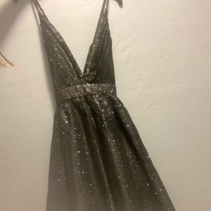 Silver homecoming dress